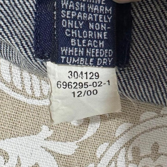 Y2K Vintage GAP Denim Jean Jacket Dark Wash Casual Streetwear Size Small - Picture 8 of 8